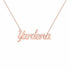 Yardena name necklace in solid 14K Rose Gold, handmade in Los Angeles