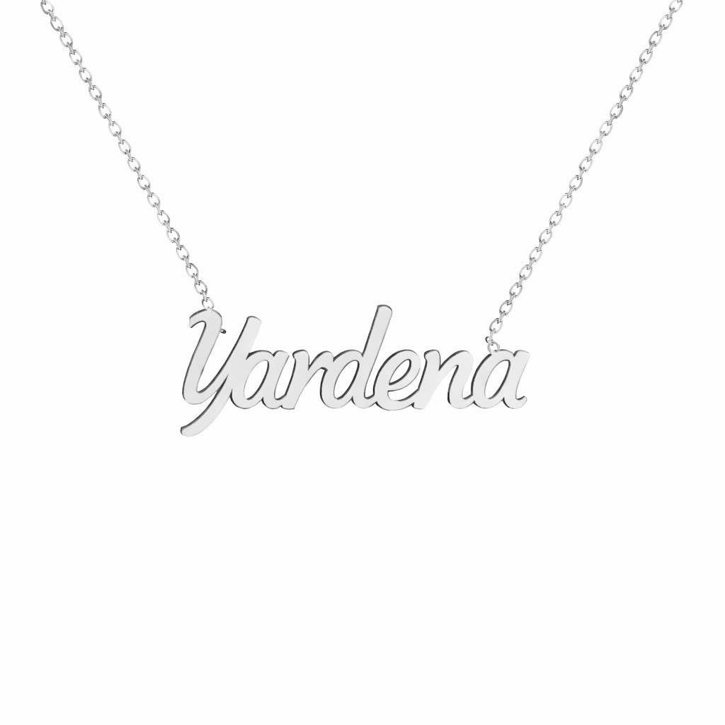 Gold Name Necklace – Yardena | 14K Solid Gold