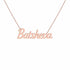 Batsheva name necklace in solid 14K Rose Gold, handmade in Los Angeles
