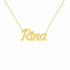 Gold Name Necklace – Rina | 14K Solid Gold