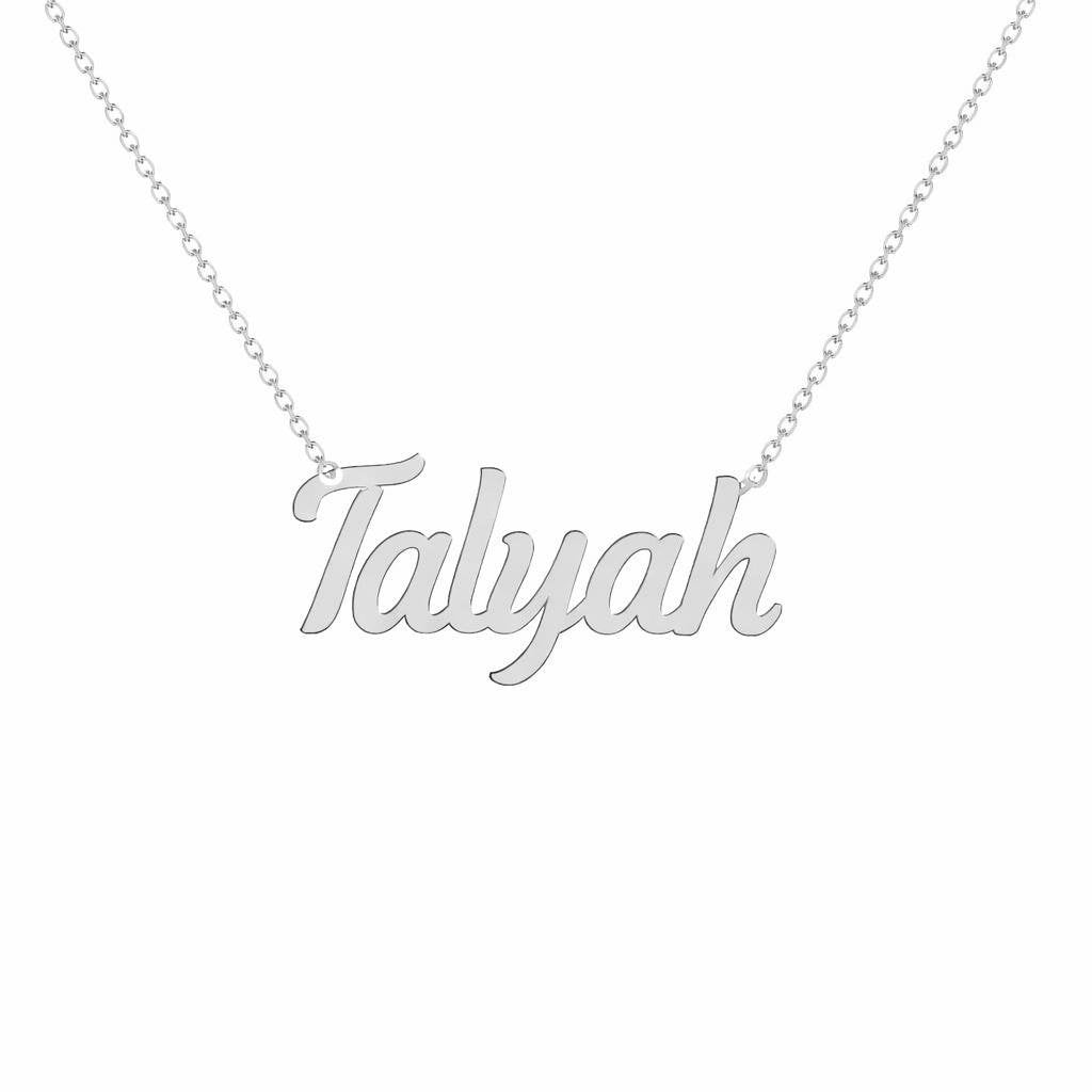Gold Name Necklace – Talyah | 14K Solid Gold