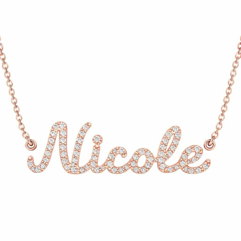 Diamond Gold Name Necklace - Nicole