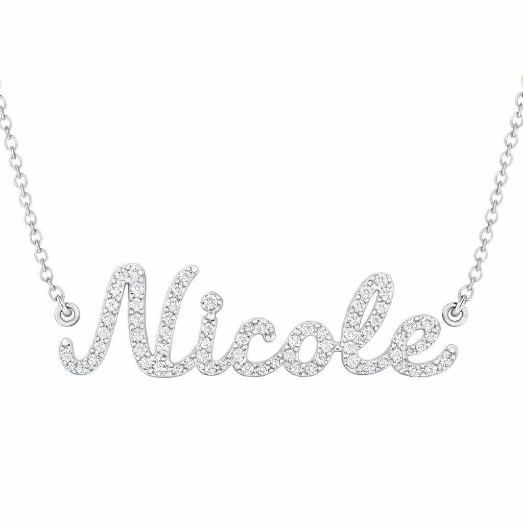 Diamond Gold Name Necklace - Nicole