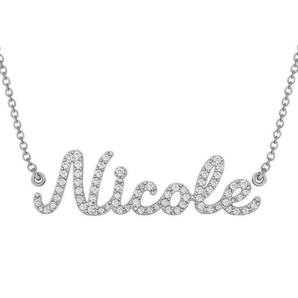 Diamond Gold Name Necklace - Nicole