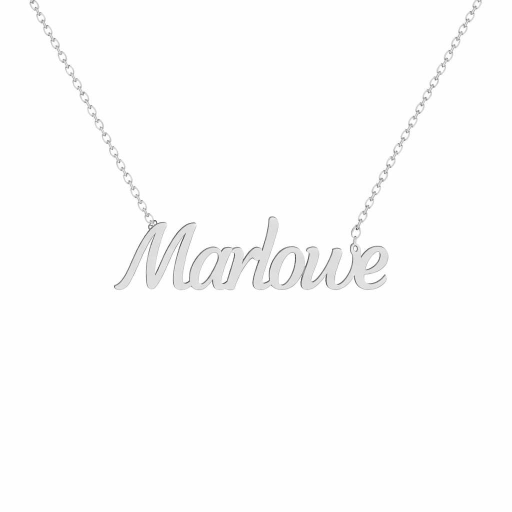 Gold Name Necklace – Marlowe | 14K Solid Gold