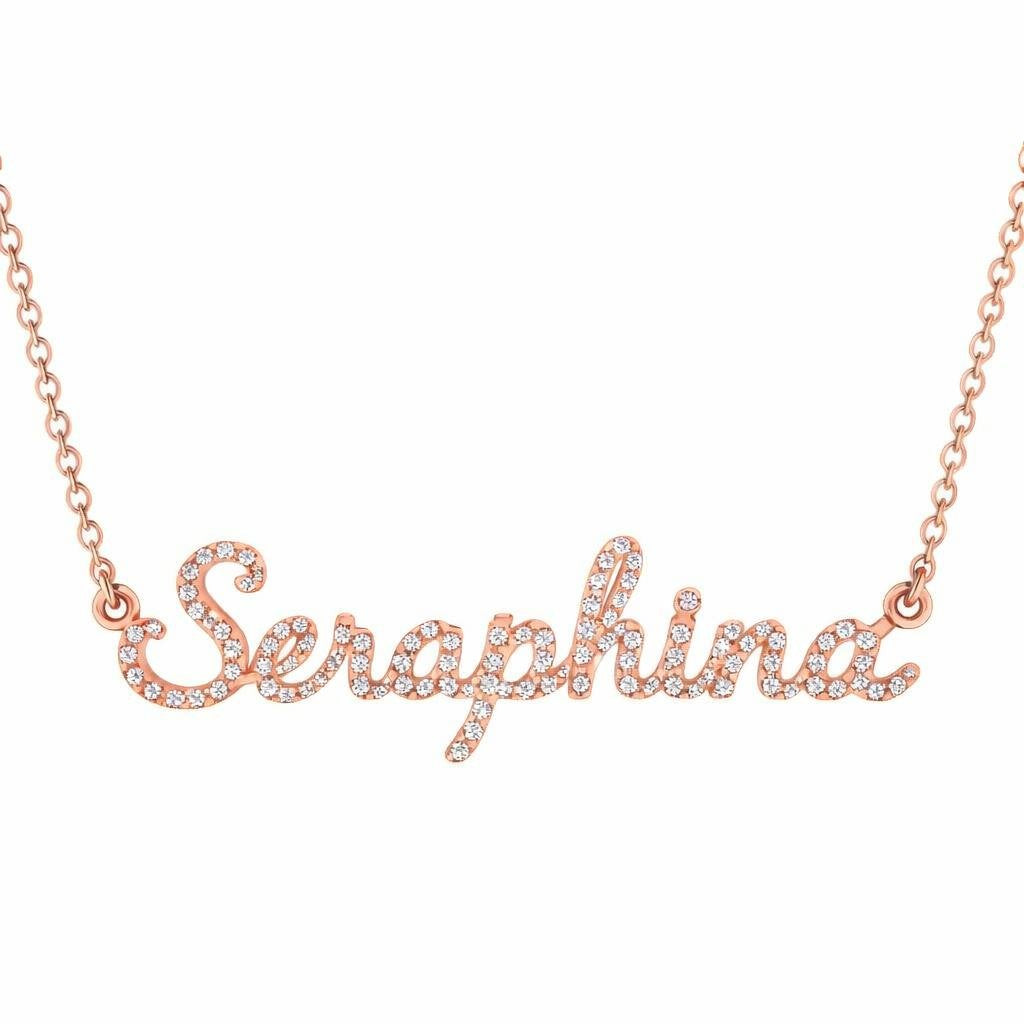 Diamond Gold Name Necklace - Seraphina