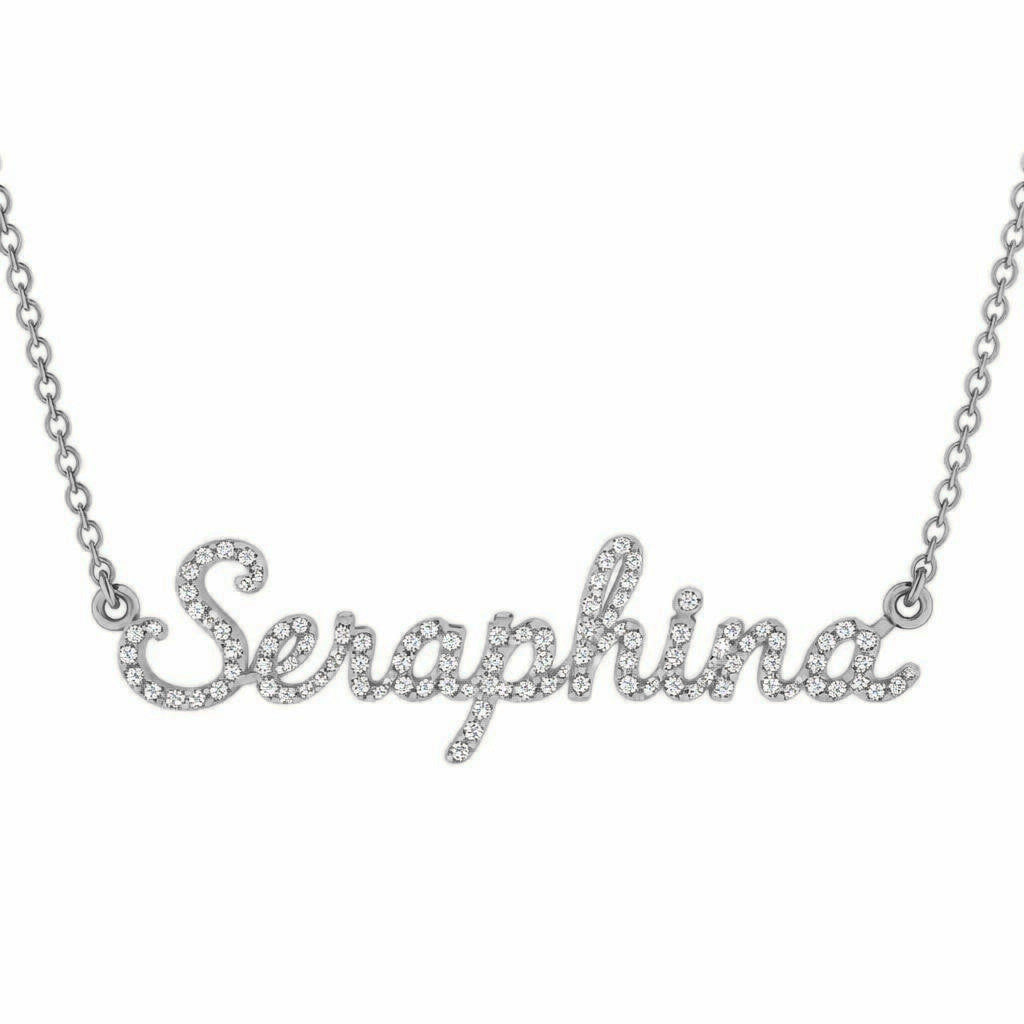 Diamond Gold Name Necklace - Seraphina