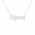 Tzipora name necklace in solid 14K White Gold, handmade in Los Angeles