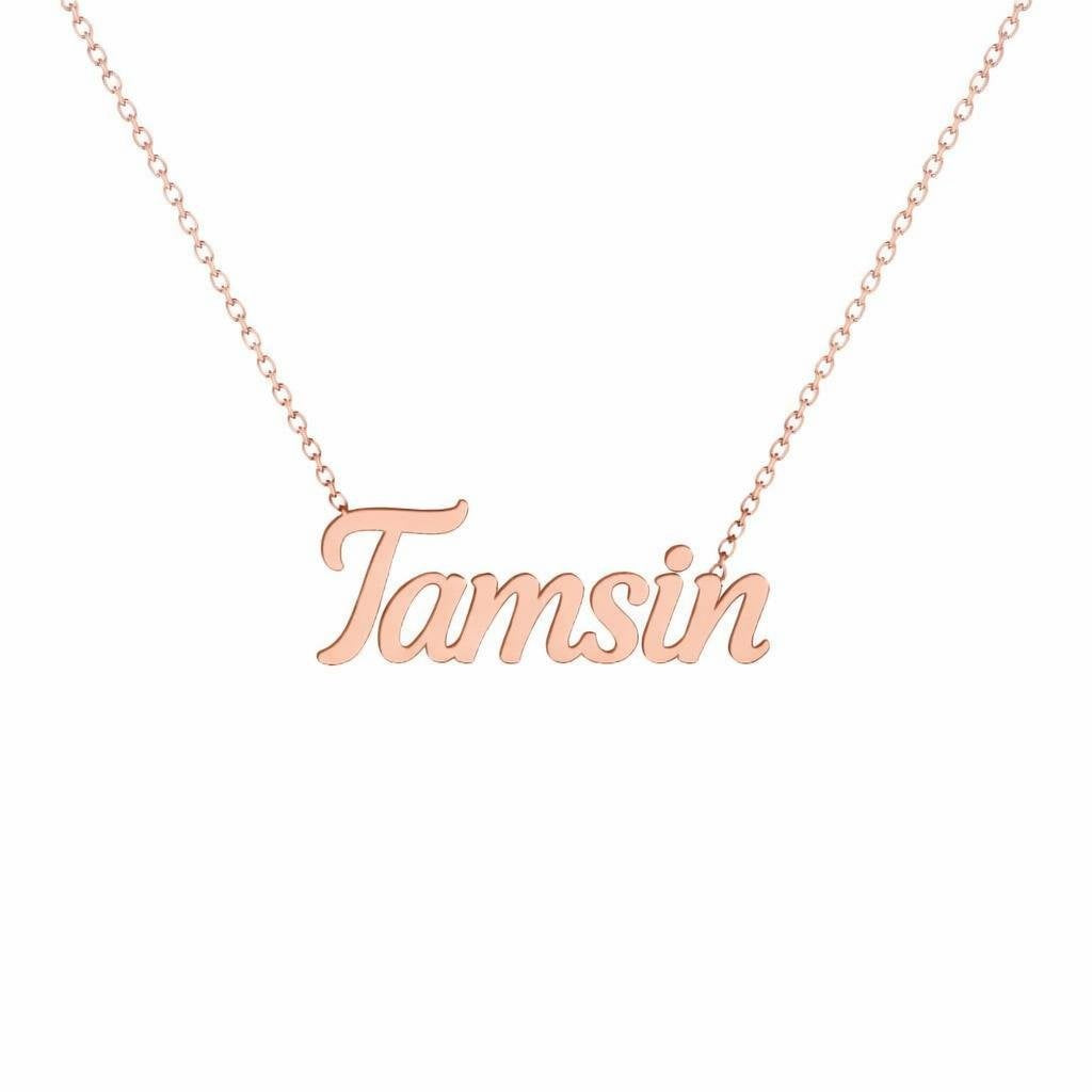 Gold Name Necklace – Tamsin | 14K Solid Gold