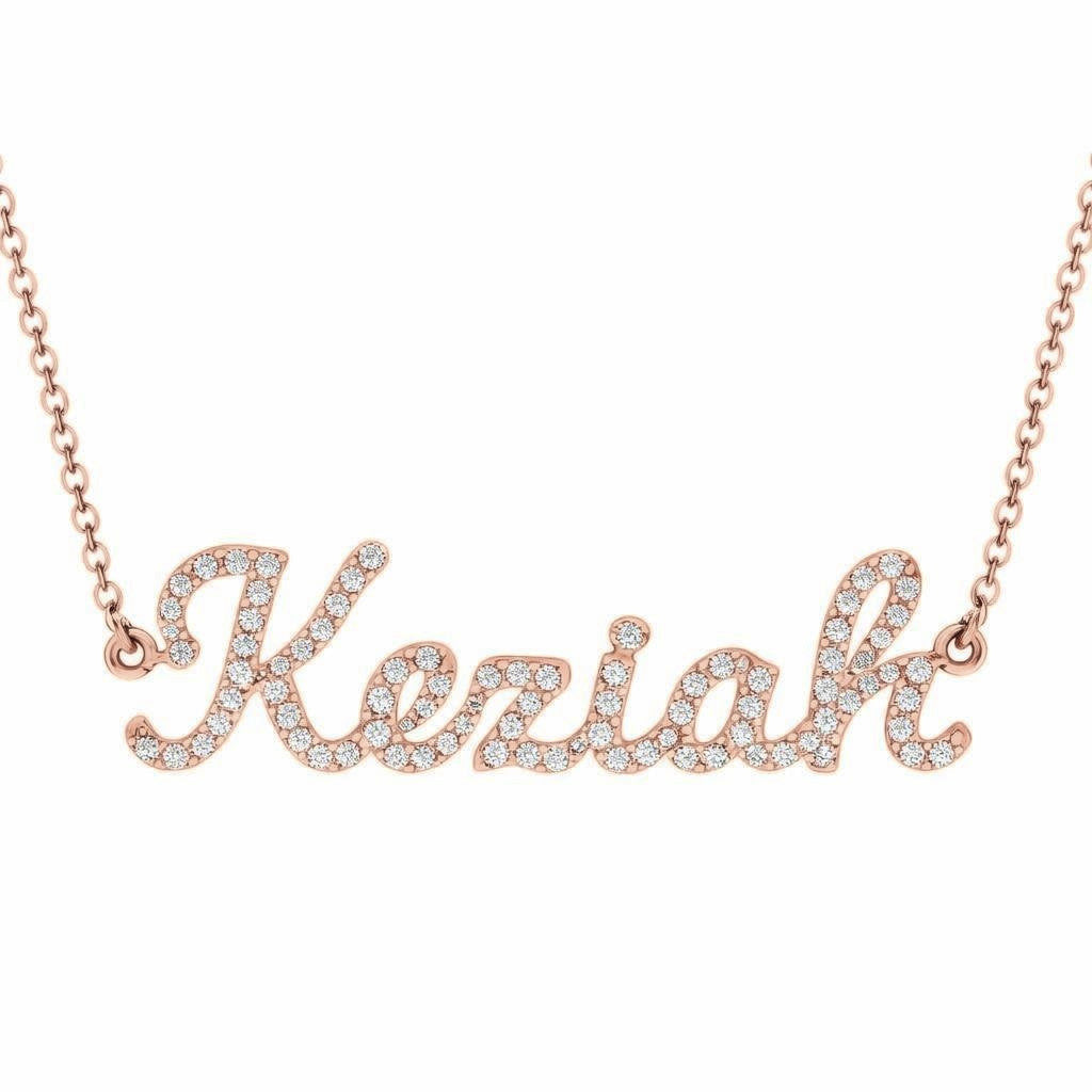 Diamond Gold Name Necklace - Keziah