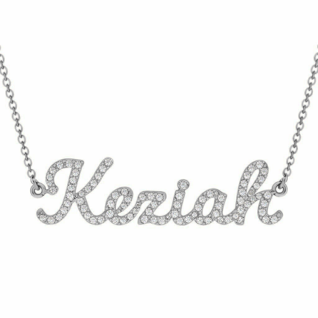 Diamond Gold Name Necklace - Keziah