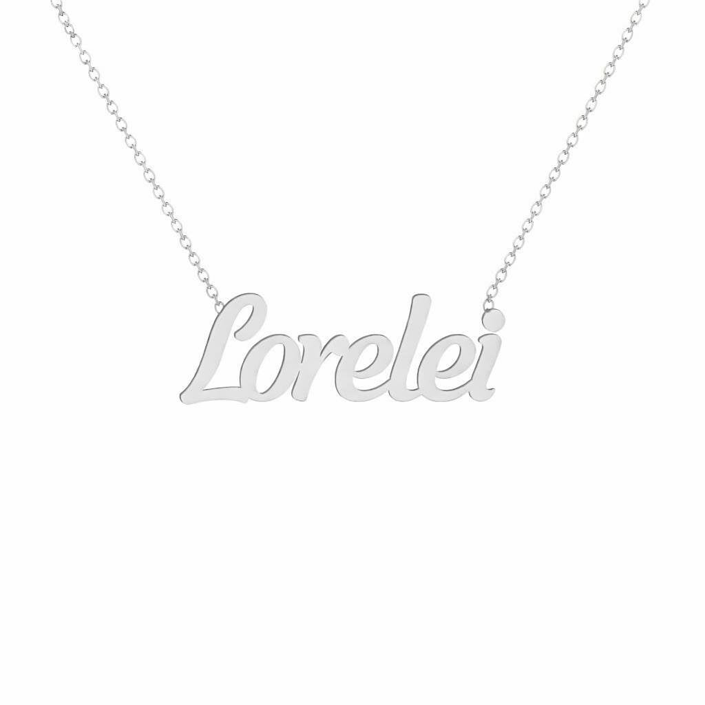 Gold Name Necklace – Lorelei | 14K Solid Gold