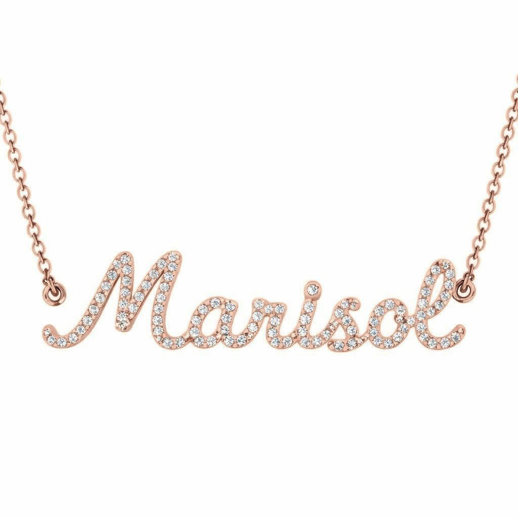 Diamond Gold Name Necklace - Marisol