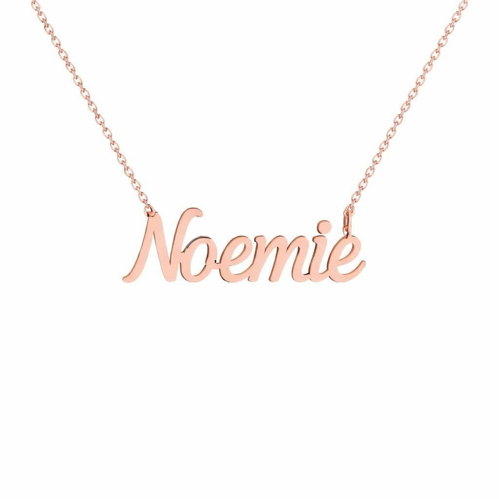 Gold Name Necklace – Noemie | 14K Solid Gold