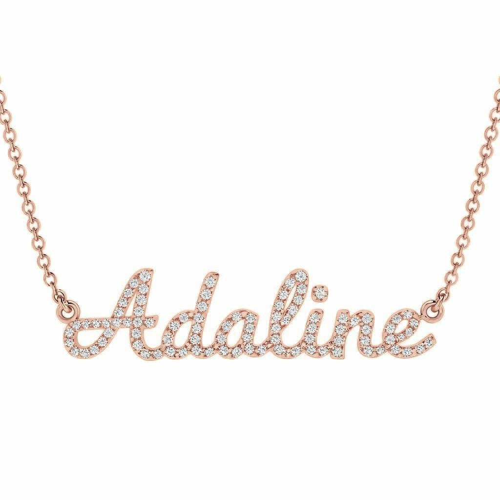 Diamond Gold Name Necklace - Adaline