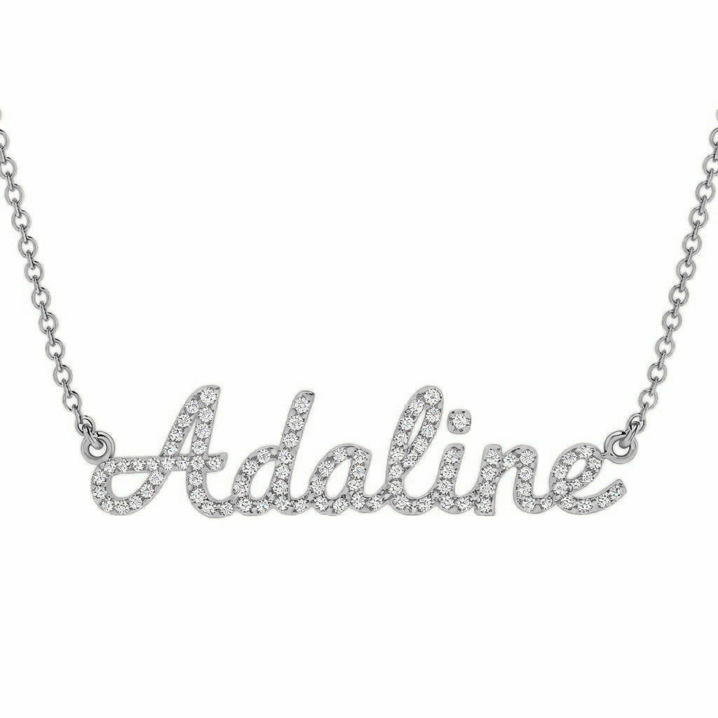 Diamond Gold Name Necklace - Adaline