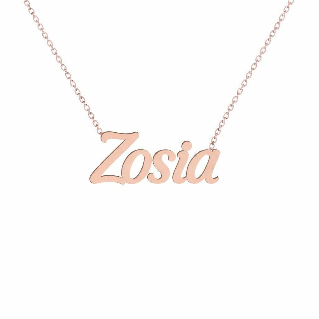Gold Name Necklace – Zosia | 14K Solid Gold