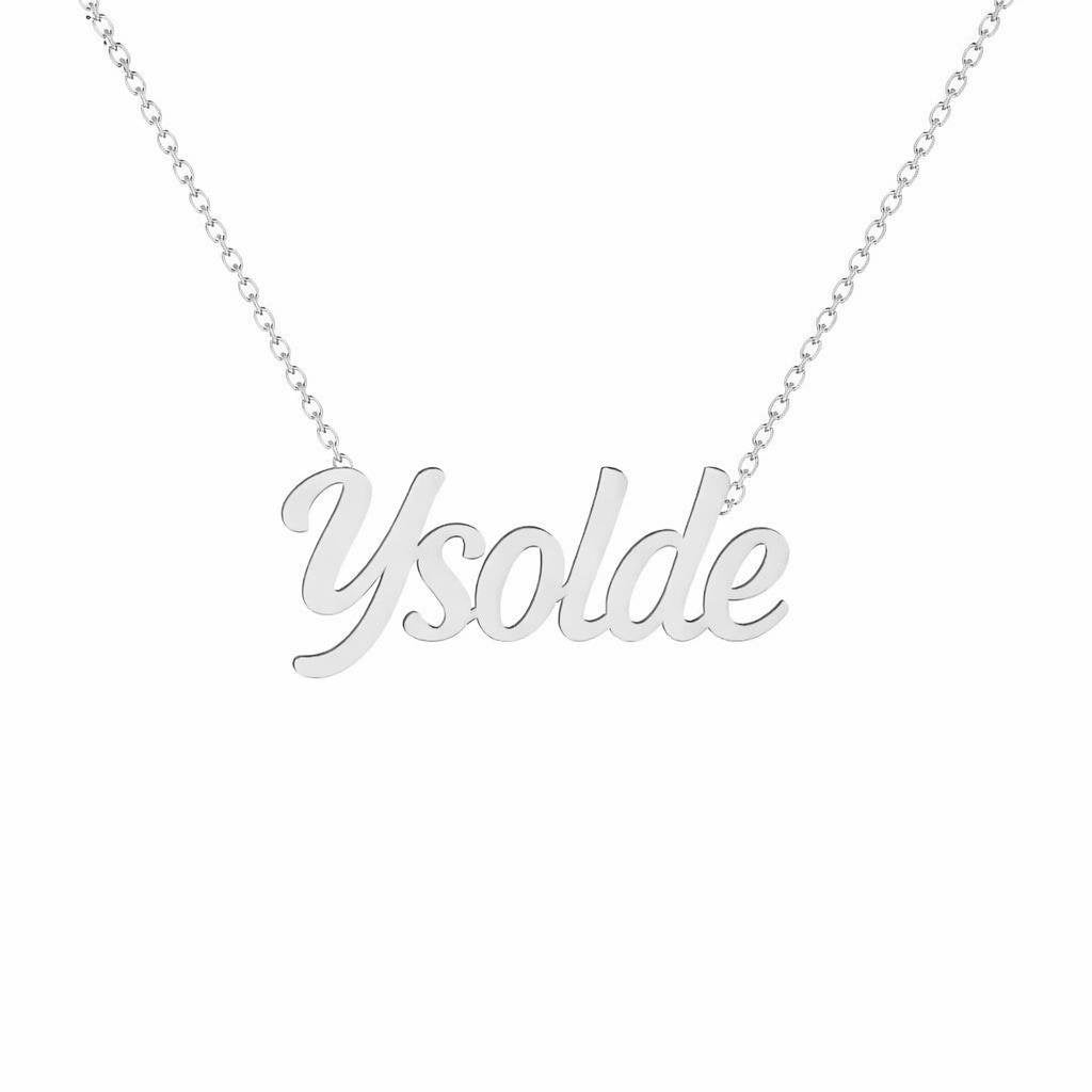 Gold Name Necklace – Ysolde | 14K Solid Gold