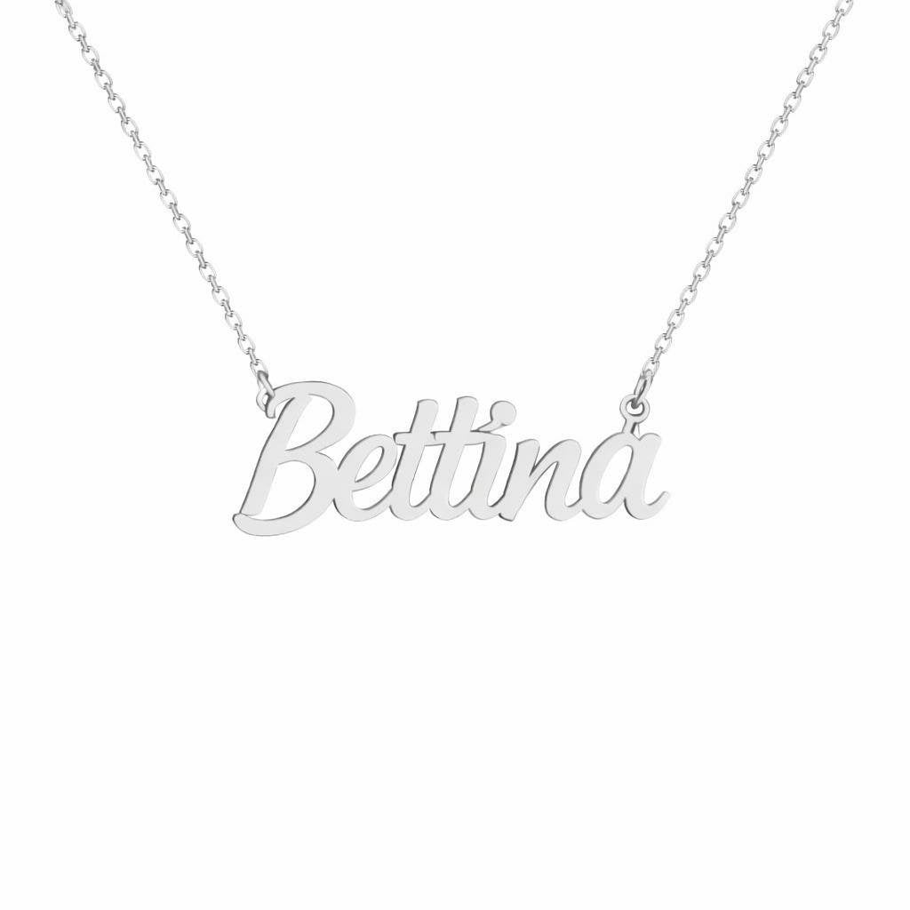 Gold Name Necklace – Bettina | 14K Solid Gold