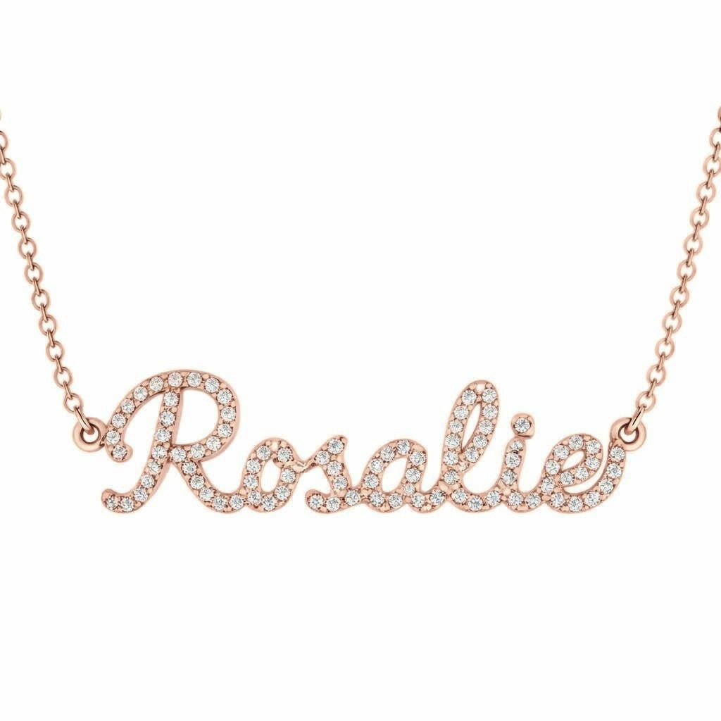 Diamond Gold Name Necklace - Rosalie