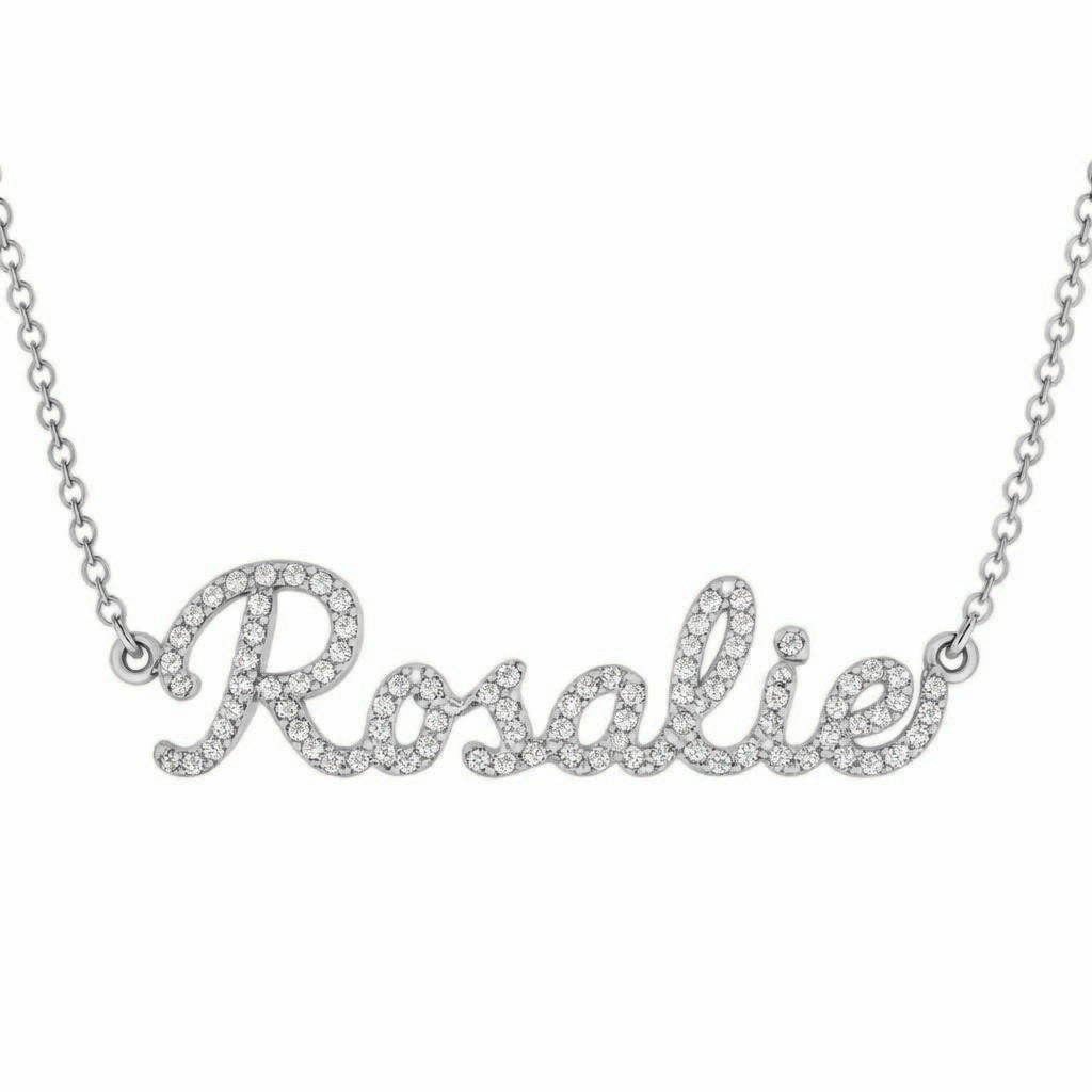 Diamond Gold Name Necklace - Rosalie