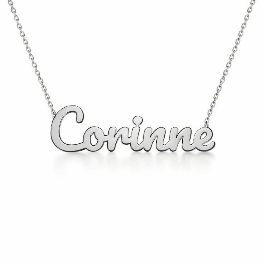 Gold Name Necklace – Corinne | 14K Solid Gold