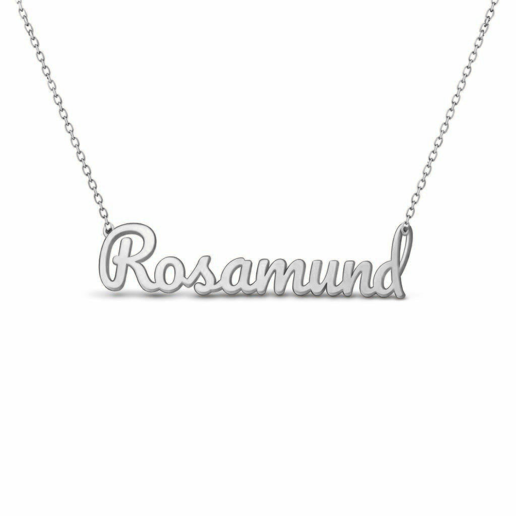 Gold Name Necklace – Rosamund | 14K Solid Gold