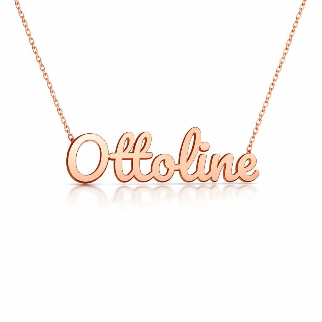 Gold Name Necklace – Ottoline | 14K Solid Gold