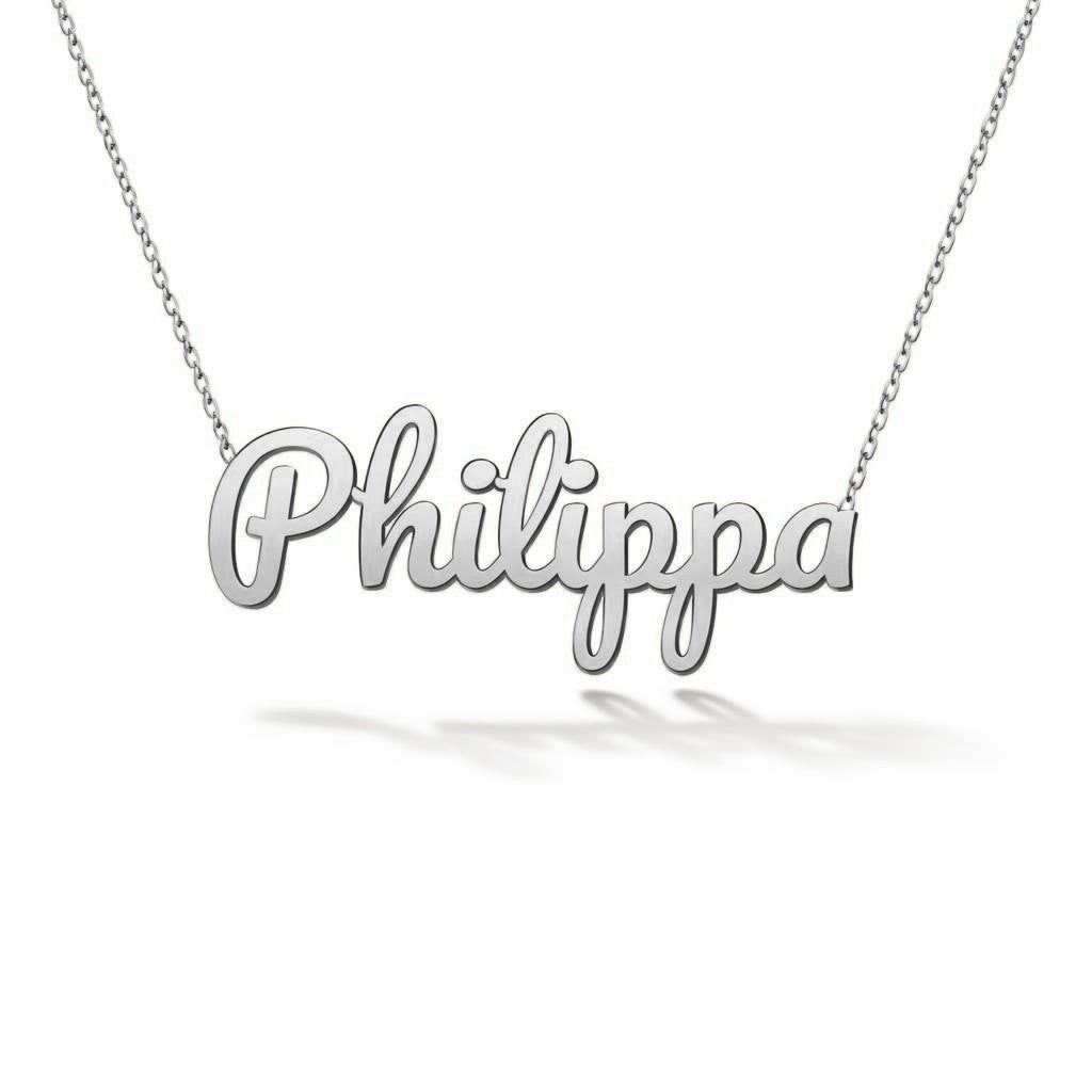 Gold Name Necklace – Philippa | 14K Solid Gold
