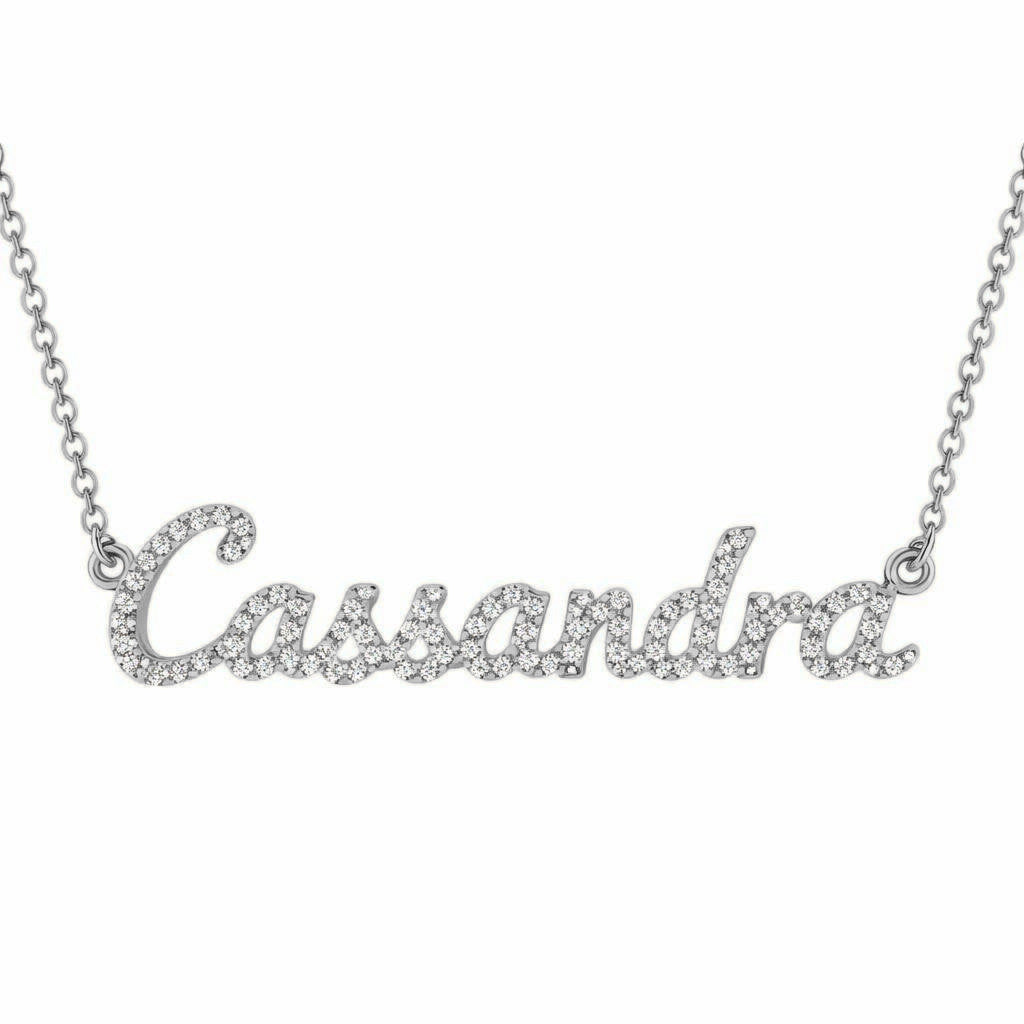 Diamond Gold Name Necklace - Cassandra