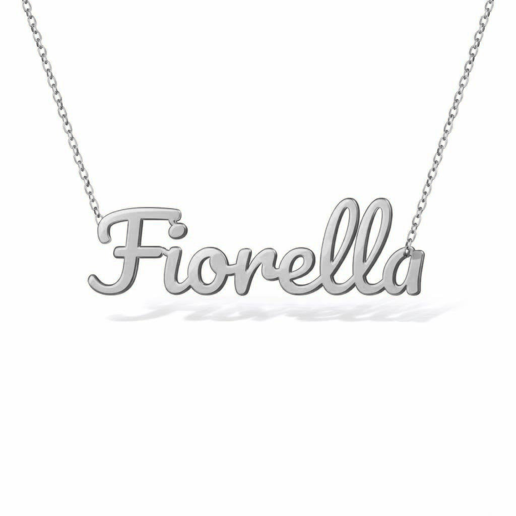 Gold Name Necklace – Fiorella | 14K Solid Gold