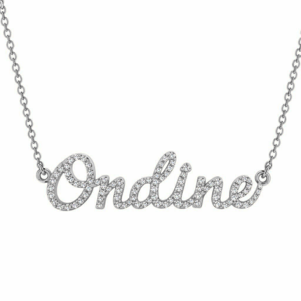 Diamond Gold Name Necklace - Ondine