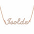 Isolde name necklace in solid 14K Rose Gold, handmade in Los Angeles