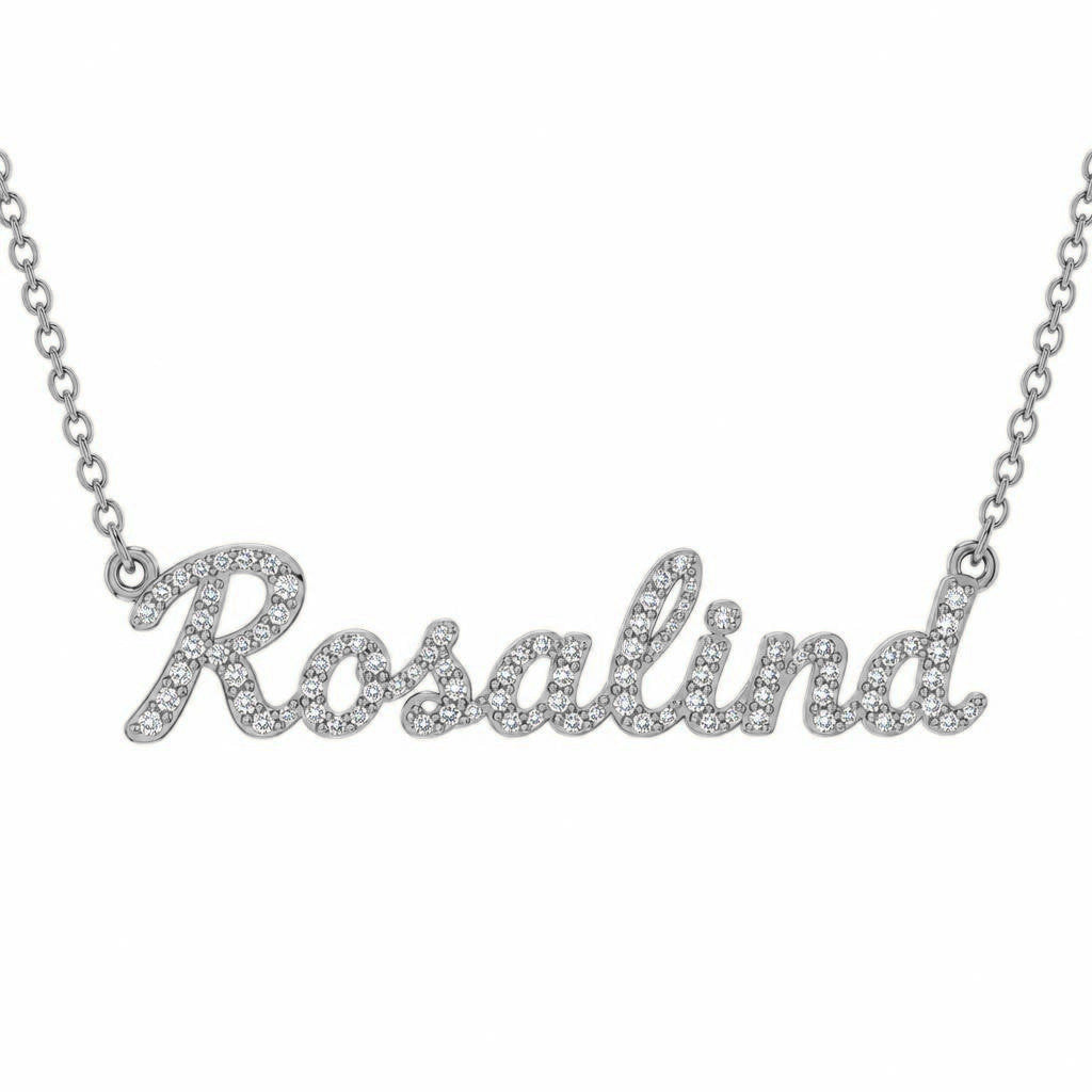 Diamond Gold Name Necklace - Rosalind