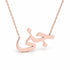 جنى name necklace in solid 14K Rose Gold, handmade in Los Angeles