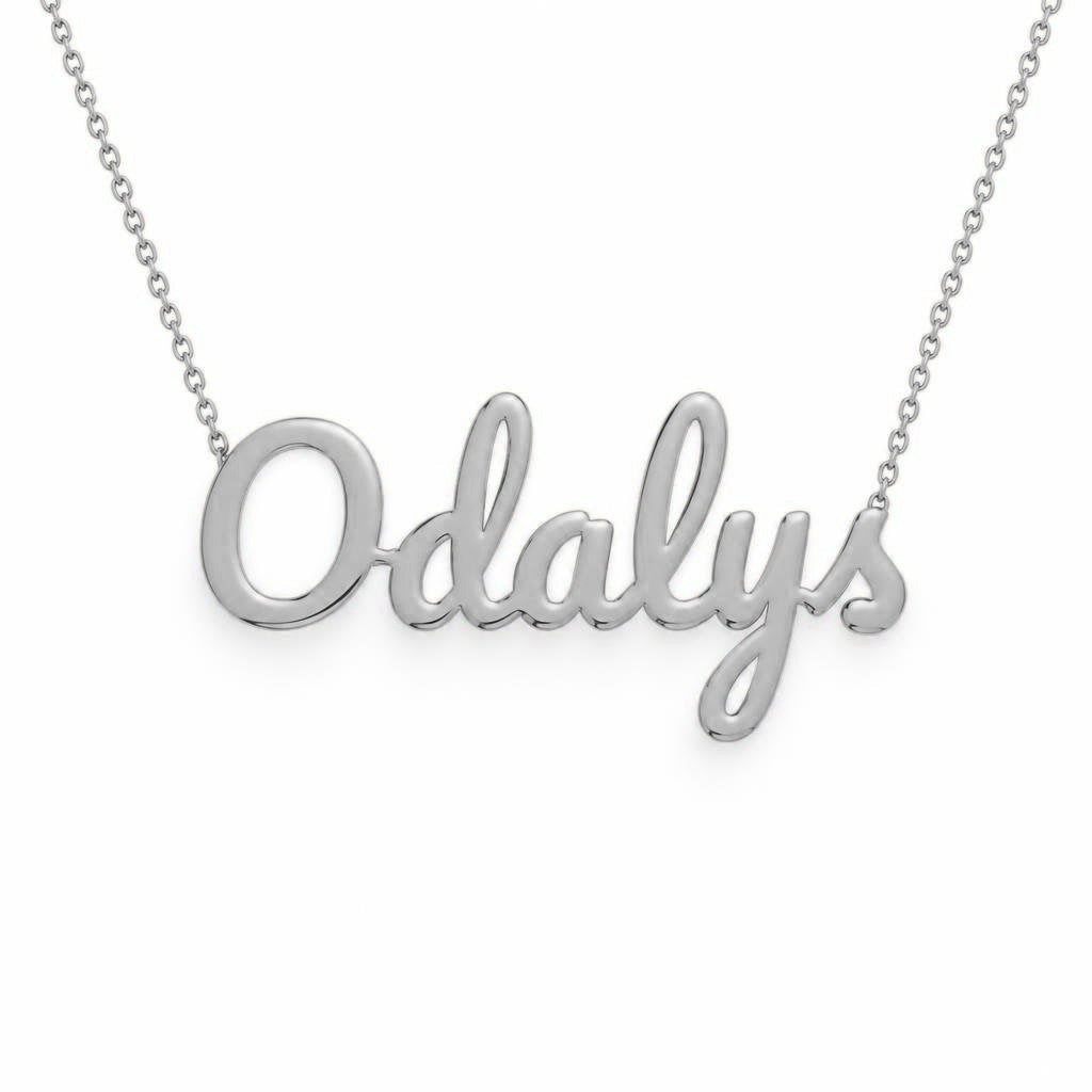 Gold Name Necklace – Odalys | 14K Solid Gold