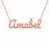 Gold Name Necklace – Amabel | 14K Solid Gold