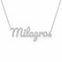 Gold Name Necklace – Milagros | 14K Solid Gold