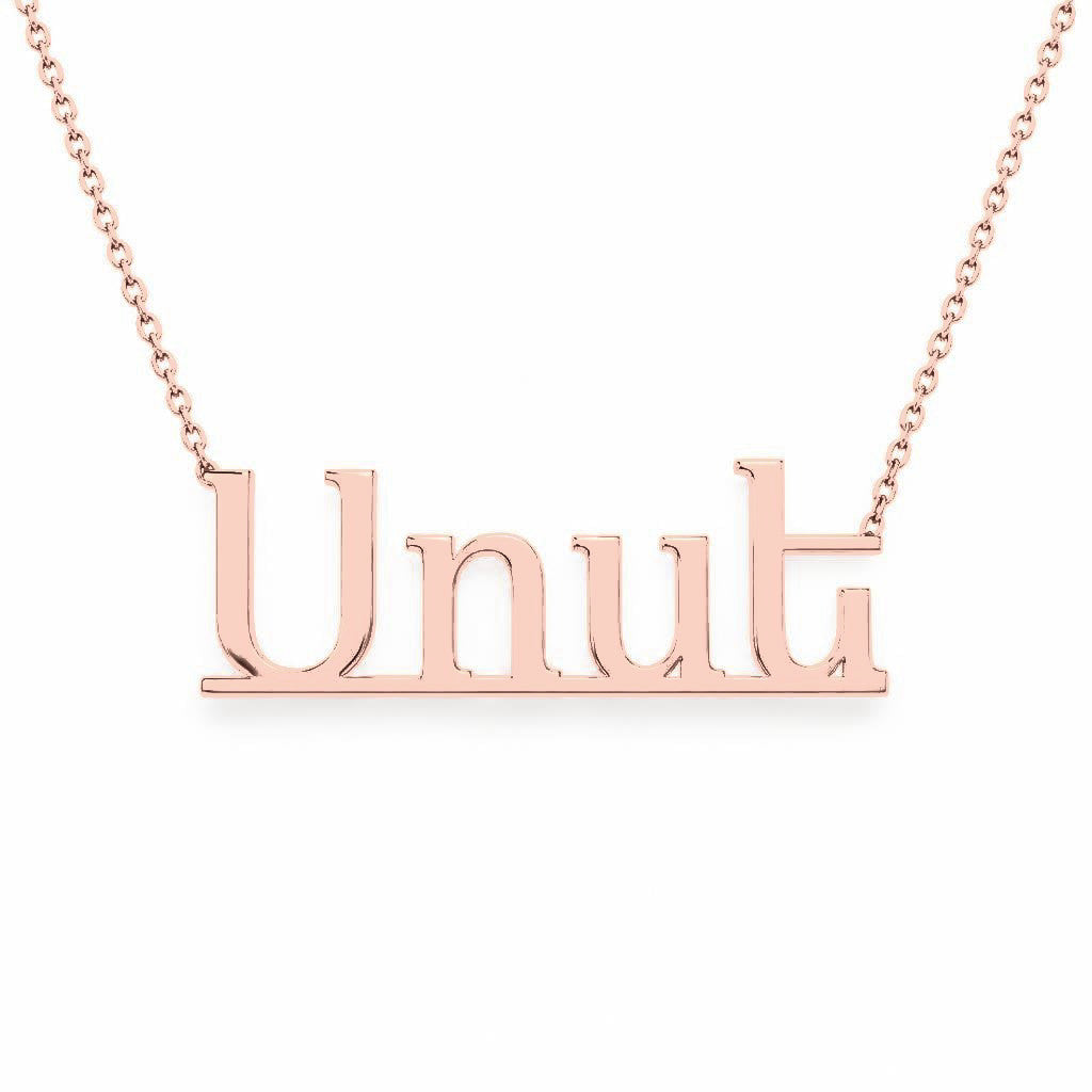 Armenian Gold Name Necklace – Սոսե | 14K Solid Gold