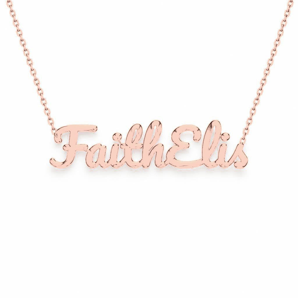 Gold Name Necklace – FaithElis | 14K Solid Gold