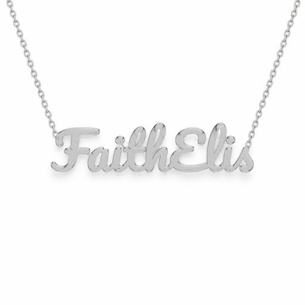 Gold Name Necklace – FaithElis | 14K Solid Gold