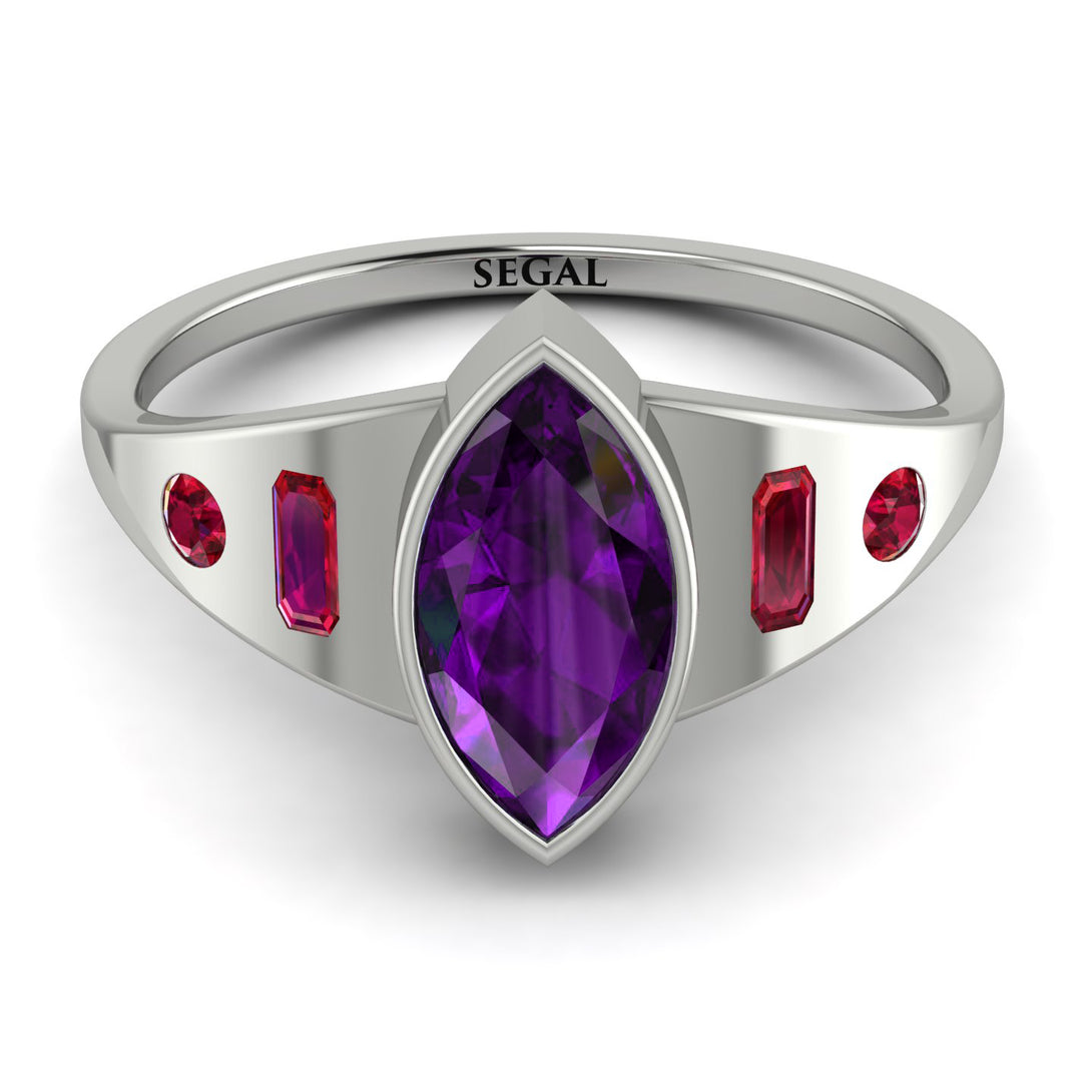 Marquise Bezel Amethyst Ring - Juliana No. 312
