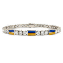 Diamond Tennis Bracelet with Ukraine Flag no. 3 image 1
