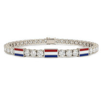 Diamond Tennis Bracelet with Netherlands Flag no. 3 image 1