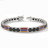 Black Diamond Tennis Bracelet with Armenia Flag no. 9