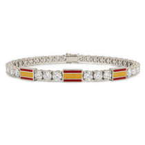 Diamond Tennis Bracelet with Spain Flag no. 3 image 1
