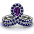 Amethyst Pear Shape Stacking Bridal Set - Emilia No. 315 image 1