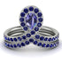 Tanzanite Pear Shape Stacking Bridal Set - Emilia No. 215 image 1