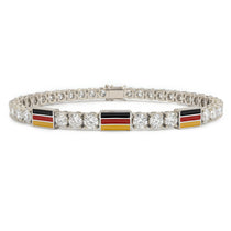 Diamond Tennis Bracelet with Germany Flag no. 3 image 1