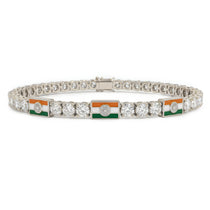 Diamond Tennis Bracelet with India Flag no. 3 image 1